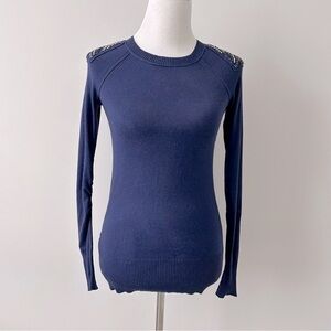 Loft Beaded Shoulder Sweater